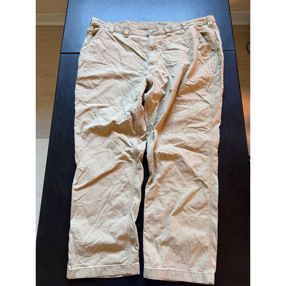 Carhartt Mens Rugged Flex Relaxed Fit Canvas Work Pants Tan Khaki 44x30 BN2291-M